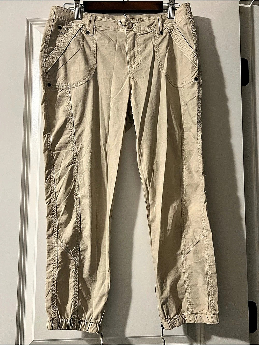 Chico's Women's Cotton Cargo Pants Beige Size 0.5